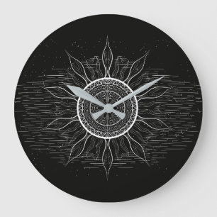 Reloj Redondo Grande Mandala del Sol 2