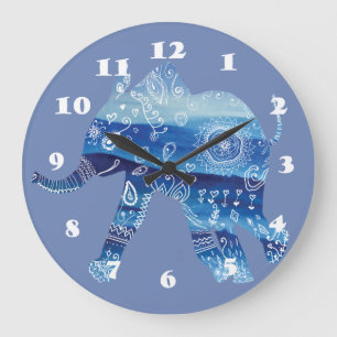 Reloj Redondo Grande Mandala Elephant Art Round (Large) Wall Clock