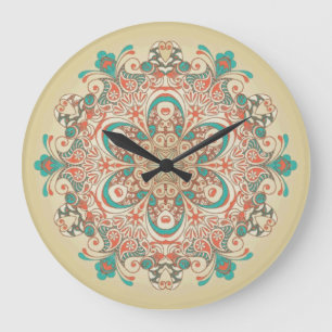 Reloj Redondo Grande Mandala Kaleidoscope - Wallclock