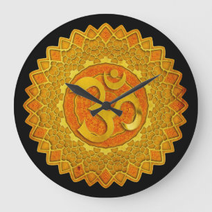 Reloj Redondo Grande Mandala OM - Spirograph