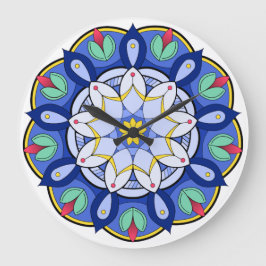 Reloj Redondo Grande Mandala Pattern 01