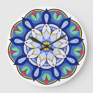 Reloj Redondo Grande Mandala Pattern 01