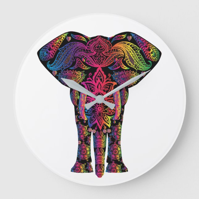 Reloj Redondo Grande Mandela Elephant (Anverso)