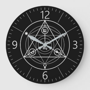 Reloj Redondo Grande Manifiesto de alquimia