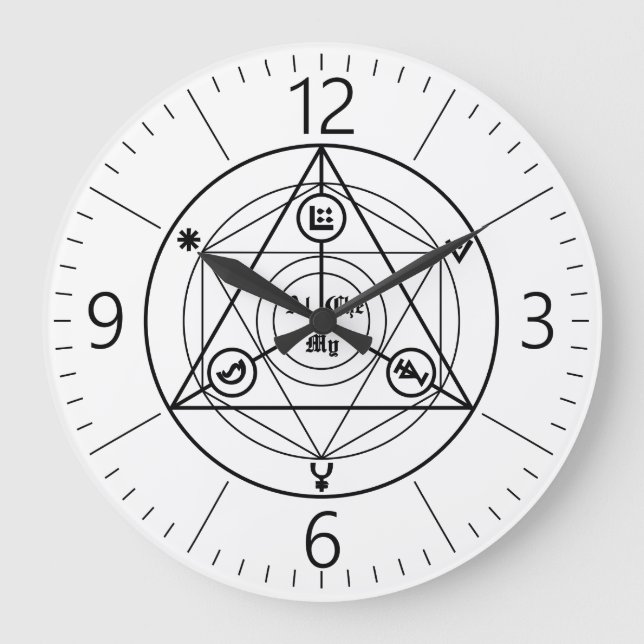 Reloj Redondo Grande Manifiesto de alquimia (Anverso)