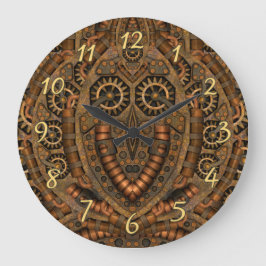 Reloj Redondo Grande Manillar de cosecha industrial Steampunk