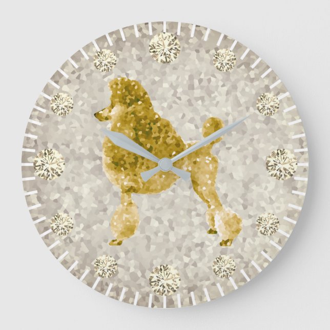 Reloj Redondo Grande Mano de la Hora del Diamante Amarillo de Carne de  (Anverso)