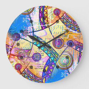 Reloj Redondo Grande Mano dibujada por EDDArt - Dream Scale 1a