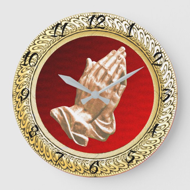 RELOJ REDONDO GRANDE MANOS DE ROGACIÓN (Anverso)