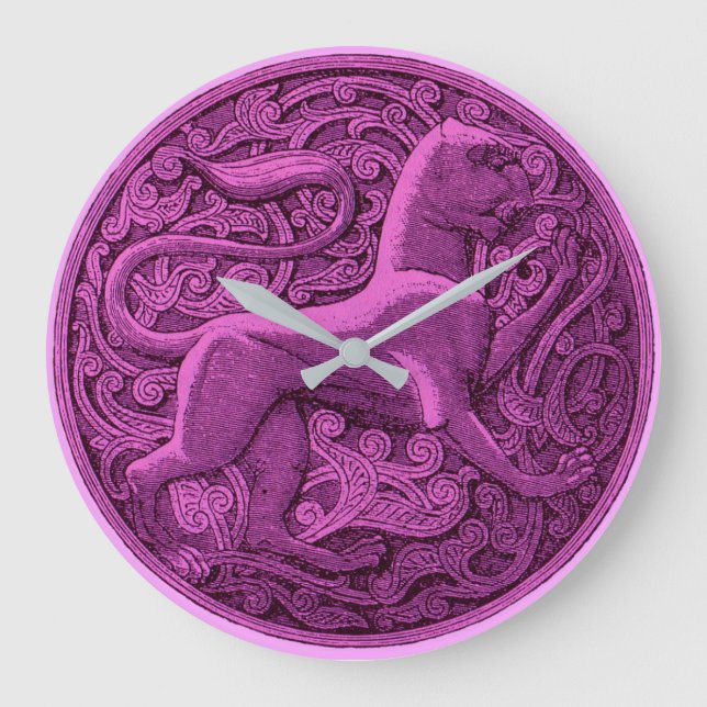 Reloj Redondo Grande manticore en morado (Anverso)