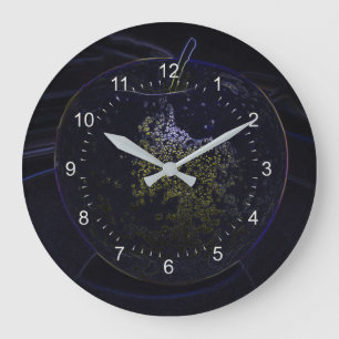 Reloj Redondo Grande manzana dorada