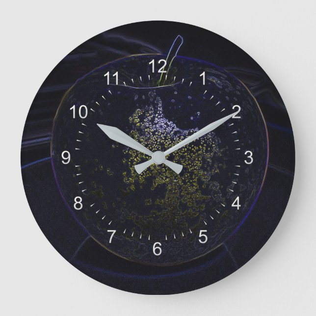 Reloj Redondo Grande manzana dorada (Anverso)