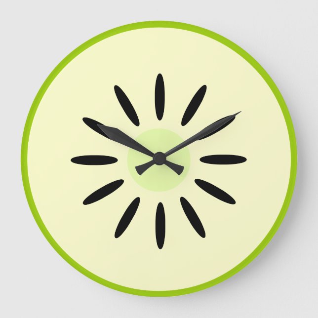 Reloj Redondo Grande Manzana Granny Smith (Anverso)