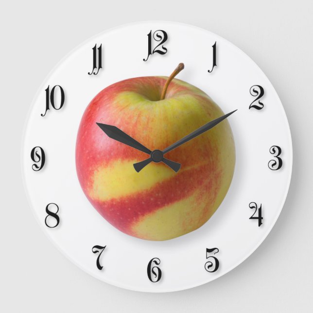 Reloj Redondo Grande Manzana madura (Anverso)