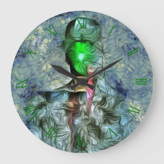 Reloj Redondo Grande Manzana verde