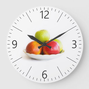 Reloj Redondo Grande Manzanas