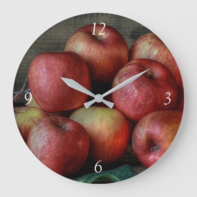 Reloj Redondo Grande Manzanas (Anverso)