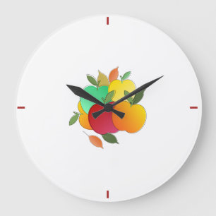Reloj Redondo Grande Manzanas