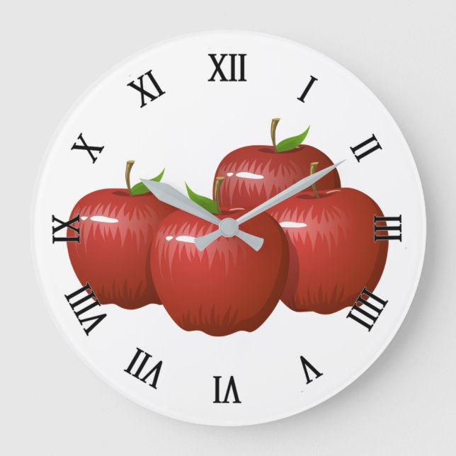 Reloj Redondo Grande Manzanas (Anverso)