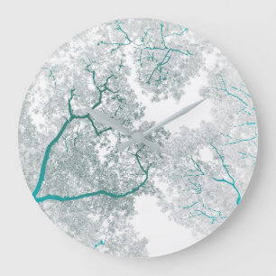 Reloj Redondo Grande Mapa de árboles 3
