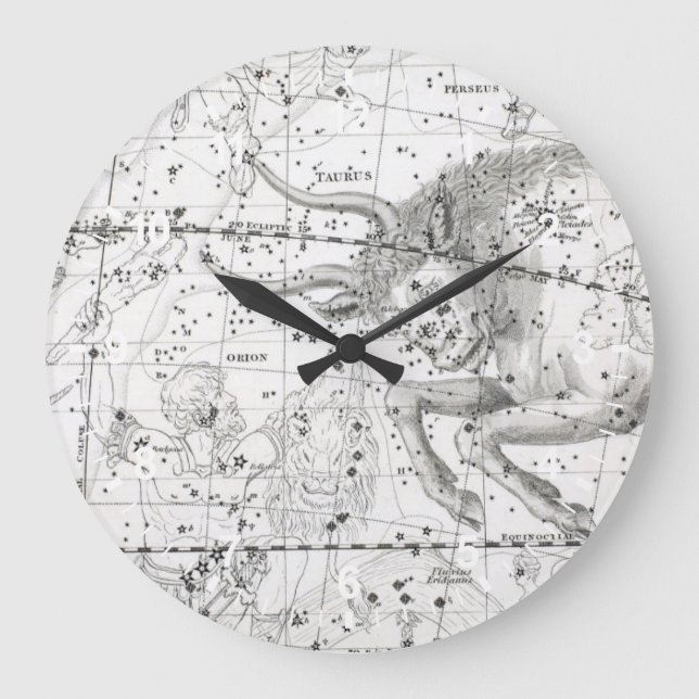 Reloj Redondo Grande Mapa de la placa XIV de las constelaciones (Anverso)
