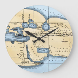 RELOJ REDONDO GRANDE MAPA DEL MUNDO: ERATOSTHENES