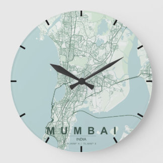 Reloj Redondo Grande Mapa minimalista de la ciudad de Estambul Turquía