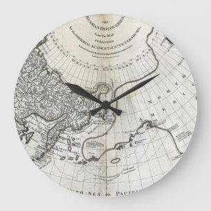 RELOJ REDONDO GRANDE MAPA: NORTH PACIFIC
