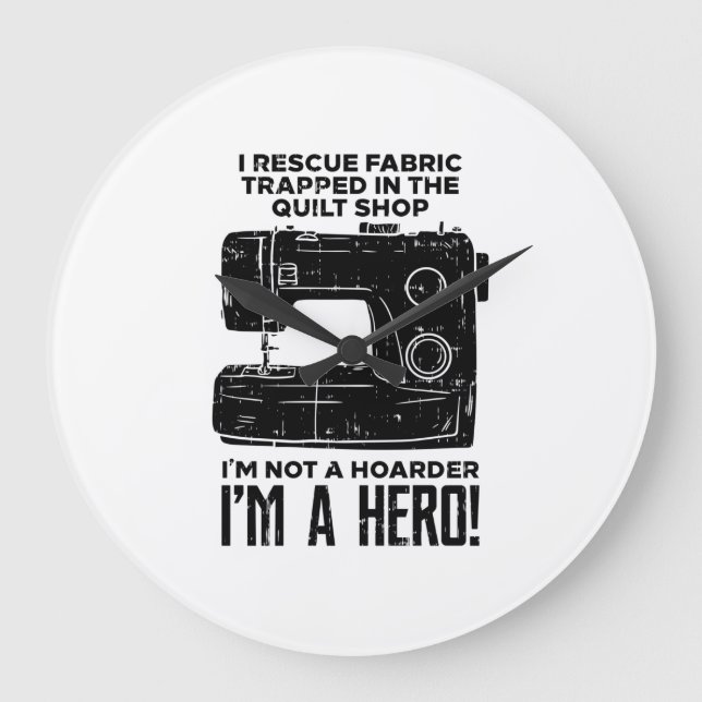 Reloj Redondo Grande Máquina de coser (Anverso)