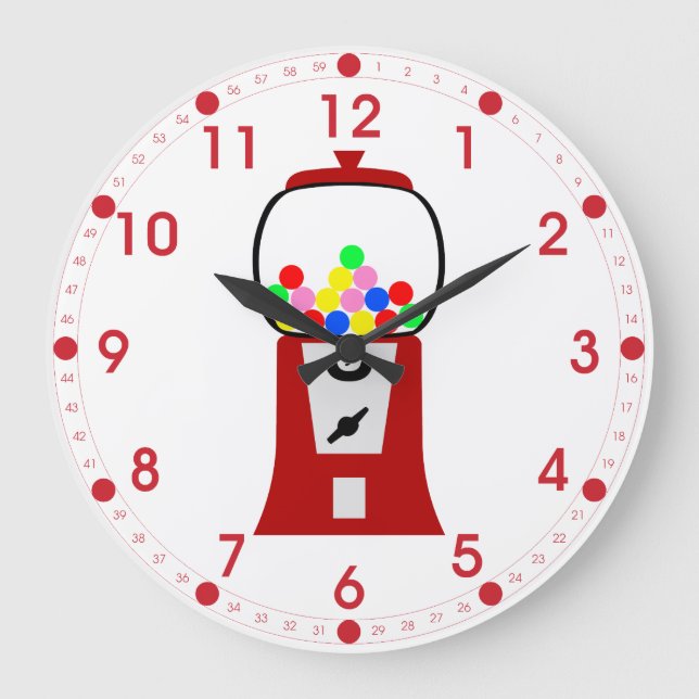 Reloj Redondo Grande Máquina de Gumball (Anverso)