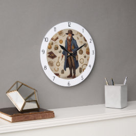 RELOJ REDONDO GRANDE MÁQUINA DE TIEMPO