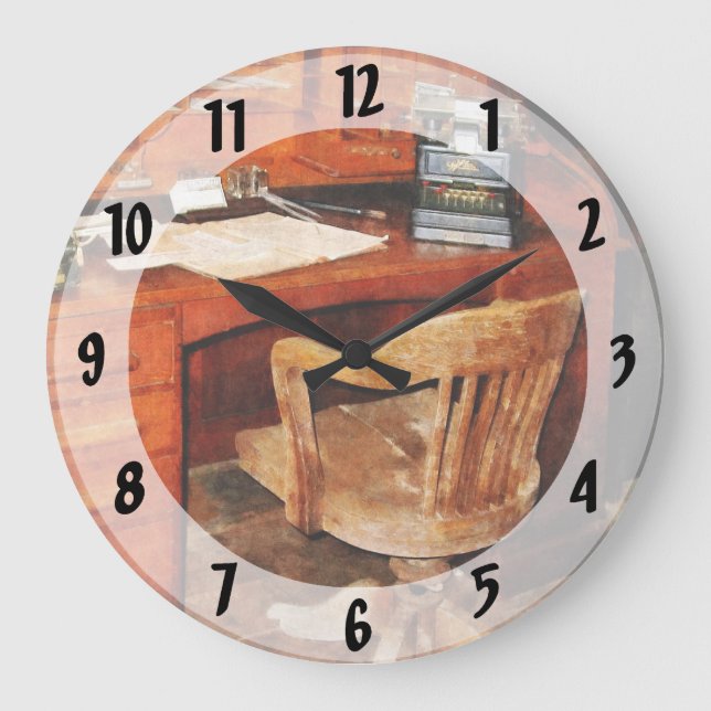 Reloj Redondo Grande Máquina sumadora (Anverso)