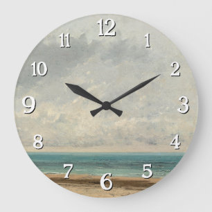 Reloj Redondo Grande Mar tranquilo - Gustave Courbet