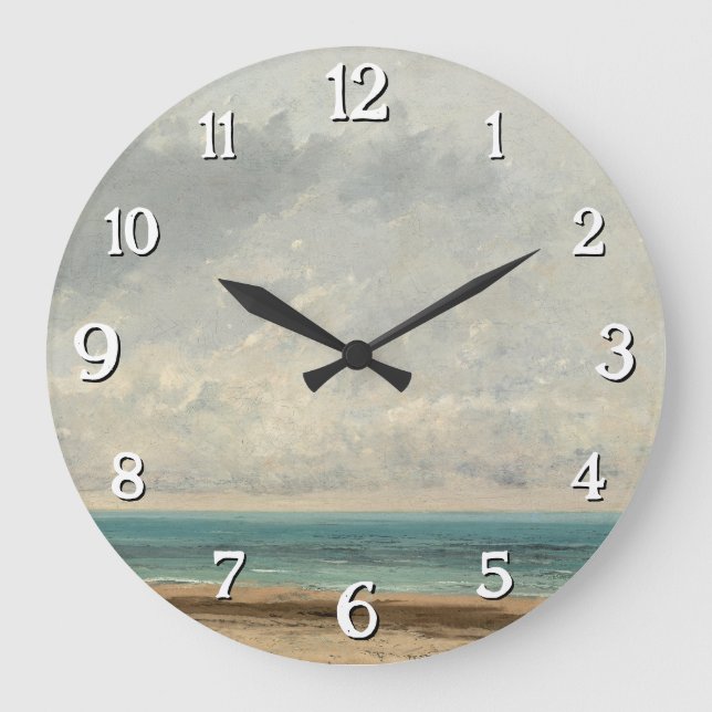 Reloj Redondo Grande Mar tranquilo - Gustave Courbet (Anverso)