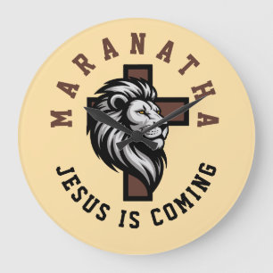 Reloj Redondo Grande Maranatha Jesús viene 