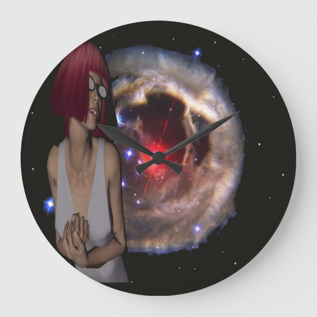Reloj Redondo Grande Maravilla cósmica (Anverso)