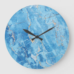 Reloj Redondo Grande Marble Elegance: Superficie texturada natural.