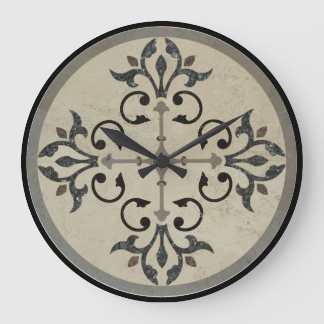Reloj Redondo Grande Marble mosaic medallion 2 (Anverso)
