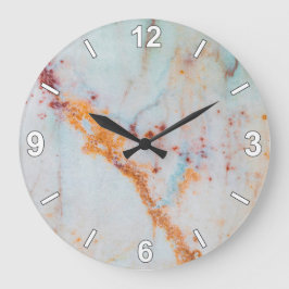 Reloj Redondo Grande Marble Texture Wall Clock Modern Home Decor