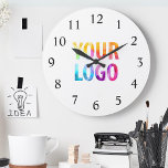 Reloj Redondo Grande Marca promocional del logotipo de la empresa perso<br><div class="desc">Añada el logotipo corporativo de su empresa personalizado para crear un reloj de pared único. Hace un gran regalo promocional o regalo corporativo para clientes,  vendedores,  empleados u otras personas especiales. Elija entre diferentes formas y tamaños de reloj. No hay cantidad mínima,  no hay cargos de instalación.</div>