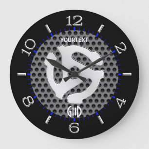 Reloj Redondo Grande Marcado para DJ de espaciador GUAY Retro Yellow 45