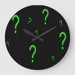 Reloj Redondo Grande Marcas de preguntas