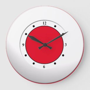 Reloj Redondo Grande Marco blanco metálico moderno y colorido en cualqu