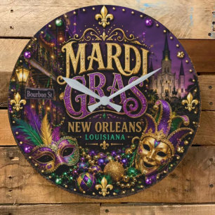 Reloj Redondo Grande Mardi Gras Festival New Orleans Louisiana