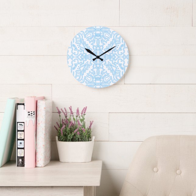 Reloj Redondo Grande Marea Azur Celeste (Sala de lectura)