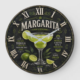 Reloj Redondo Grande Margarita Mexican Cocktail Tequila Home Bar