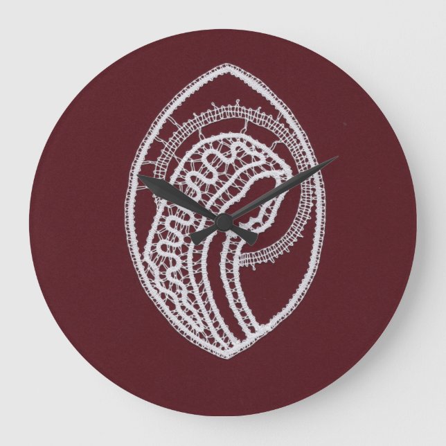 Reloj Redondo Grande María de la Santísima Virgen Católica, encaje  (Anverso)