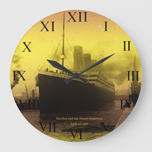 Reloj Redondo Grande © MARIA MADRUGAS 121 Titanic-Departing (Anverso)