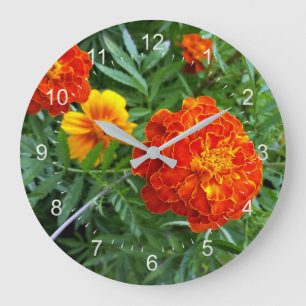 Reloj Redondo Grande marigold al sol