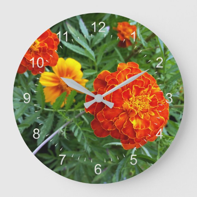Reloj Redondo Grande marigold al sol (Anverso)
